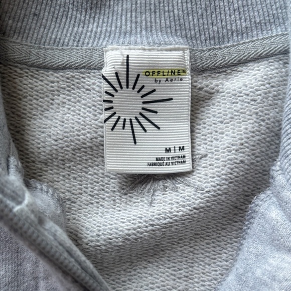 Gray Half-Zip Women's Sweatshirt - Picture 2 of 4